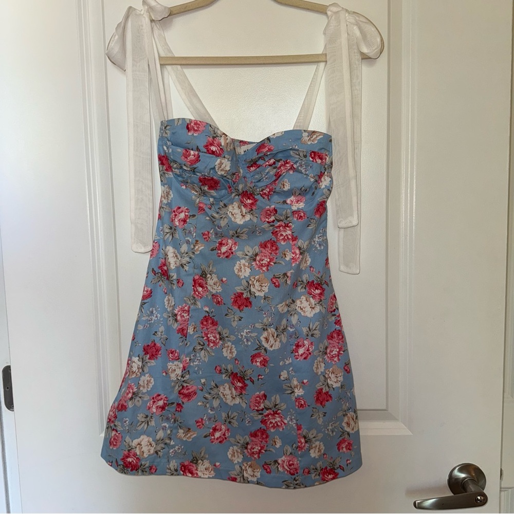 Hello Molly Baby Blue Floral Dress
